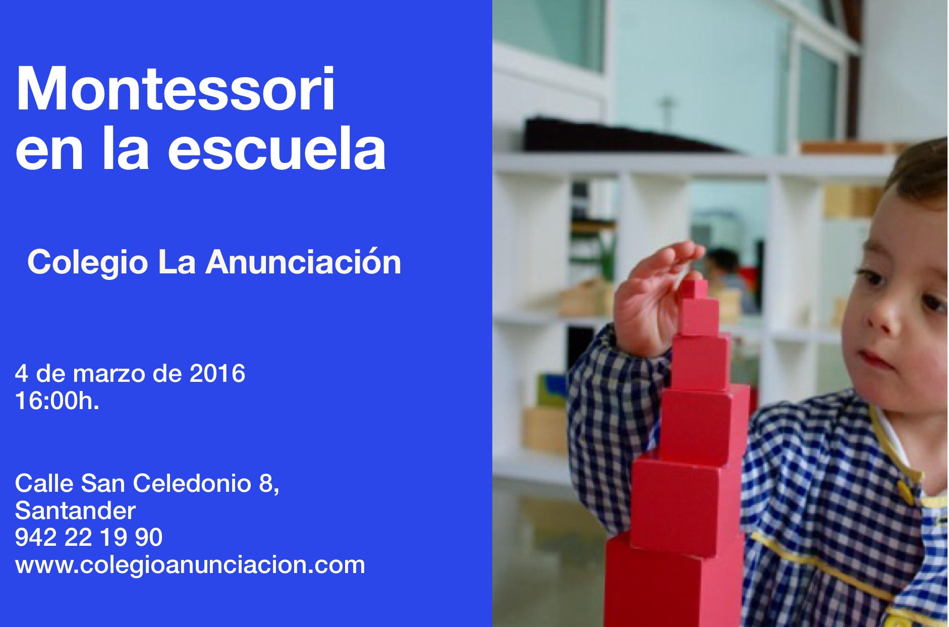 Colegio La Anunciación –  Charla «Montessori en la Escuela»